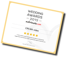 L'attestato di vincita del Wedding Awards 2015