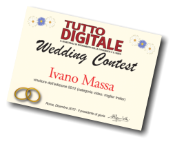 L'attestato di vincita Wedding Contest 2012 -  sezione video