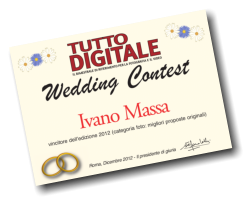 L'attestato di vincita Wedding Contest 2012 -  sezione foto