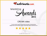 L'attestato di vincita del Wedding Awards 2014 